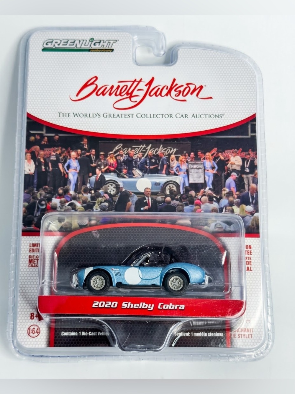 Greenlight Barrett-Jackson Series 7 2020 Shelby Cobra FIA Bondurant Tribute NIP